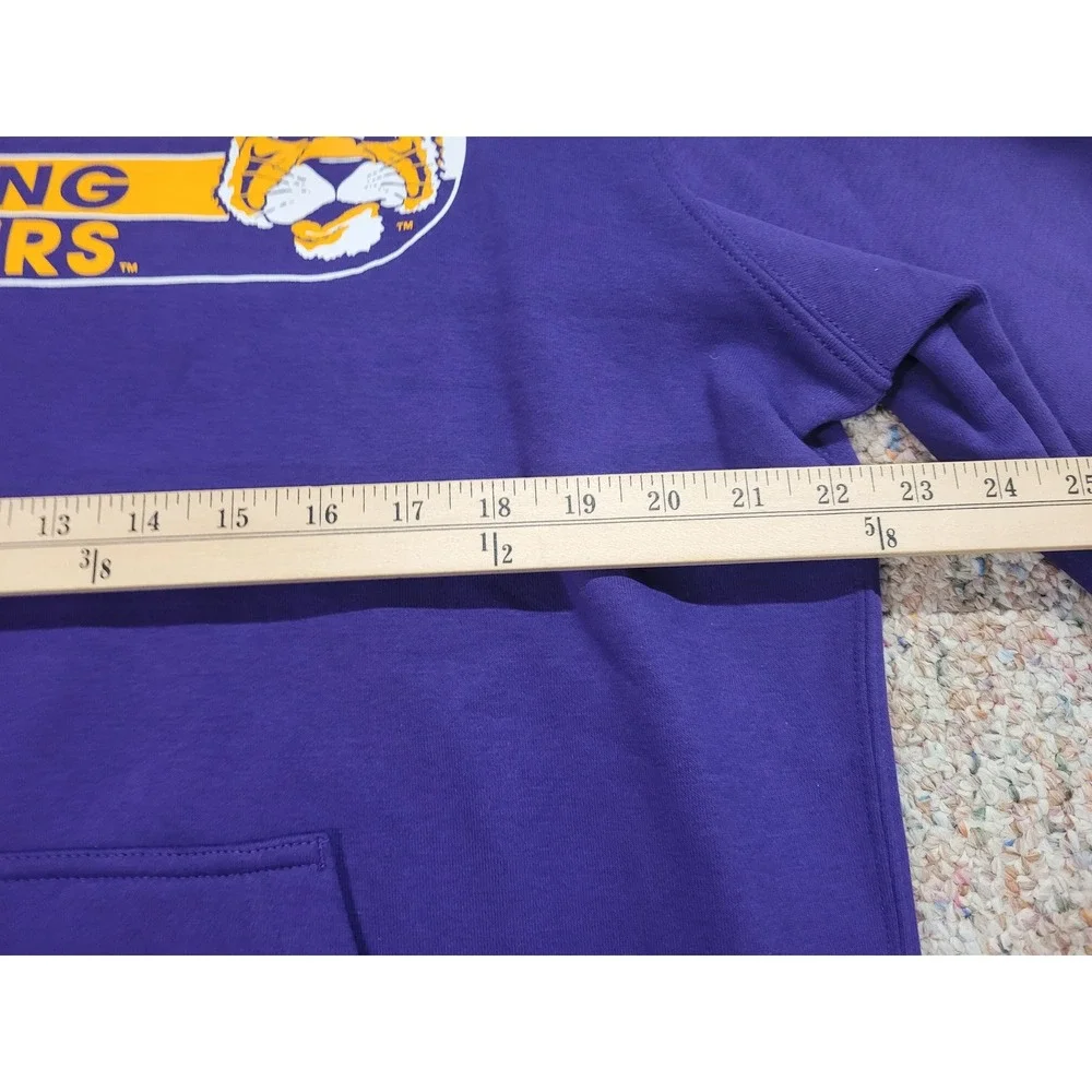 Nike LSU Fighting Tigers Hoodie Men Large Purple Pullover Sweatshirt NCAA Sports